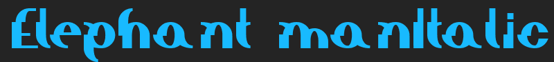 Elephant manItalic font